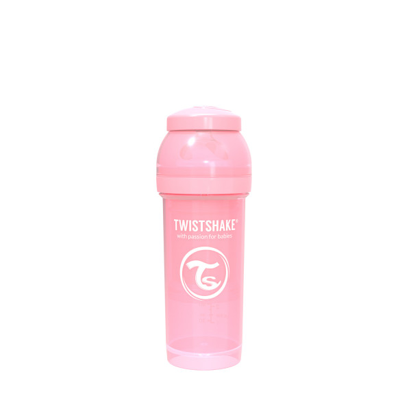 TS flašica anti-colic 260ml pastelna roze