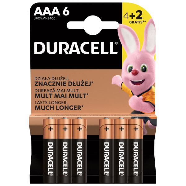 Duracell Basic AAA 4+2 