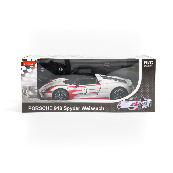 Rastar RC auto Porshe 918 Spyder 1:14 - crn, bel
