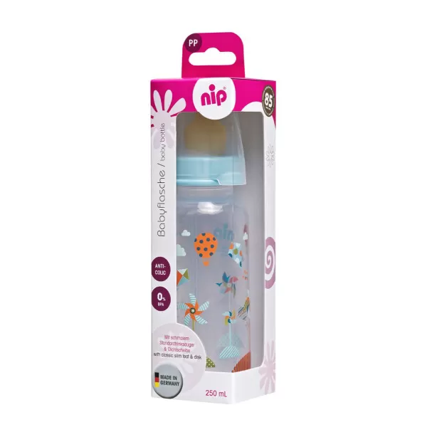 Nip PP flašica Family Boy 250ml kauč.cucla 6m+ 