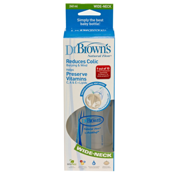 Dr.Browns wide neck plastična flašica 240ml 