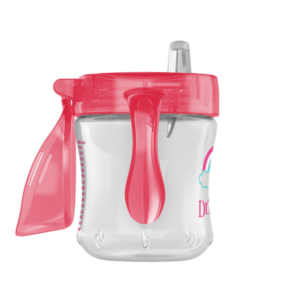 Dr.Browns plastična trening čaša 180ml,roze