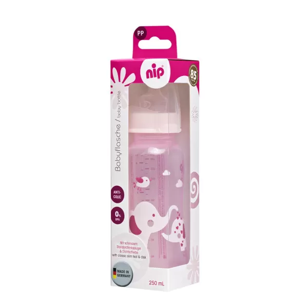 NIP pp flašica Trendy Girl 250ml sil.cucla 0-6m 