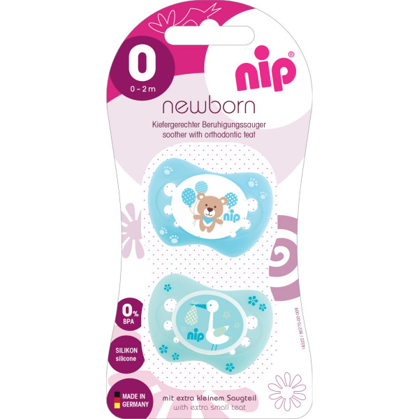 Nip laža Newborn,silikon 0-2m,2 kom