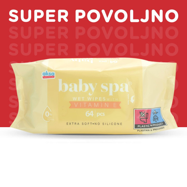 Baby spa vlažne maramice sa vitaminom E 64kom 