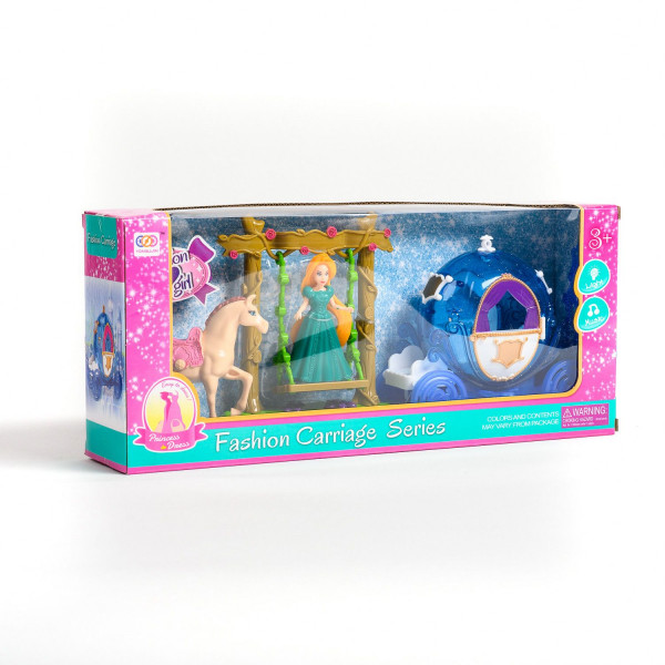 Qunsheng Toys, igračka lutka sa kočijom plav