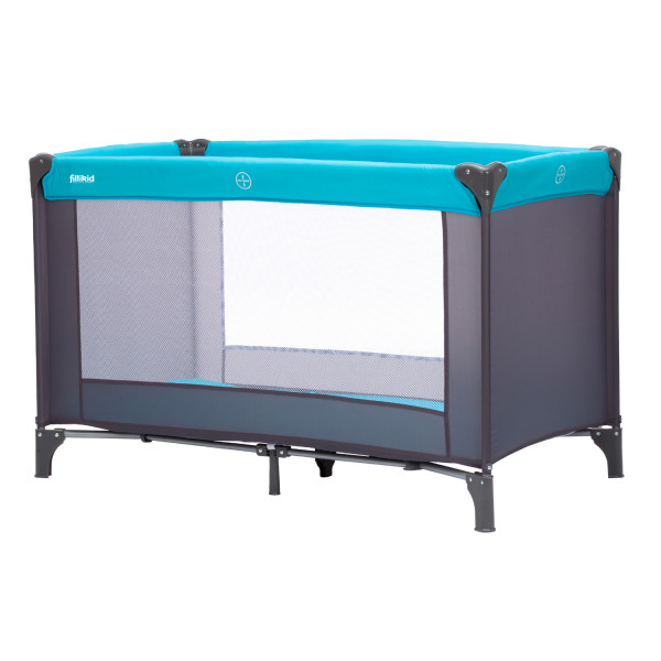 Puerri prenosivi krevetac Fillikid Basic grey-turq