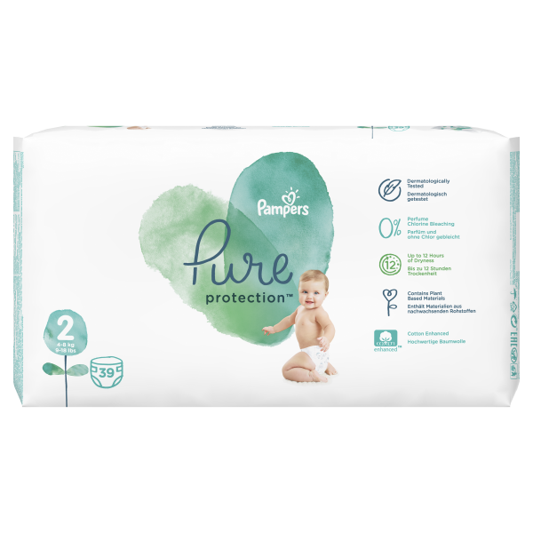 Pampers pure VP 2 mini 4-8 kg 39kom 