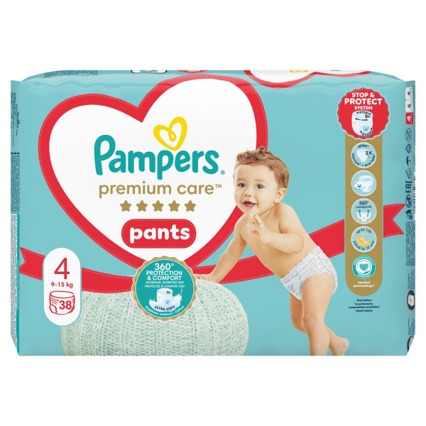 Pampers pants premium VP 4 maxi 9-15kg 38kom 