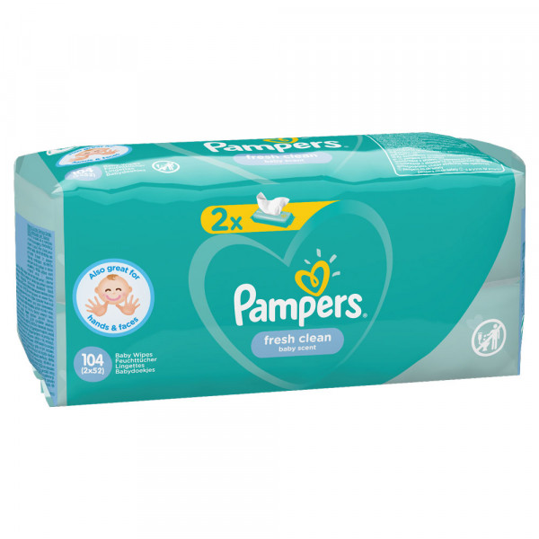 Pampers baby vlažne maramice fresh 2x52kom 