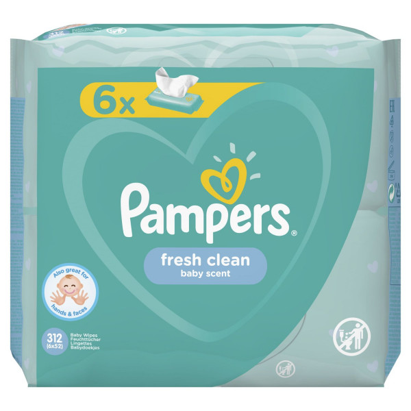 Pampers baby vlažne maramice fresh 6x52kom 