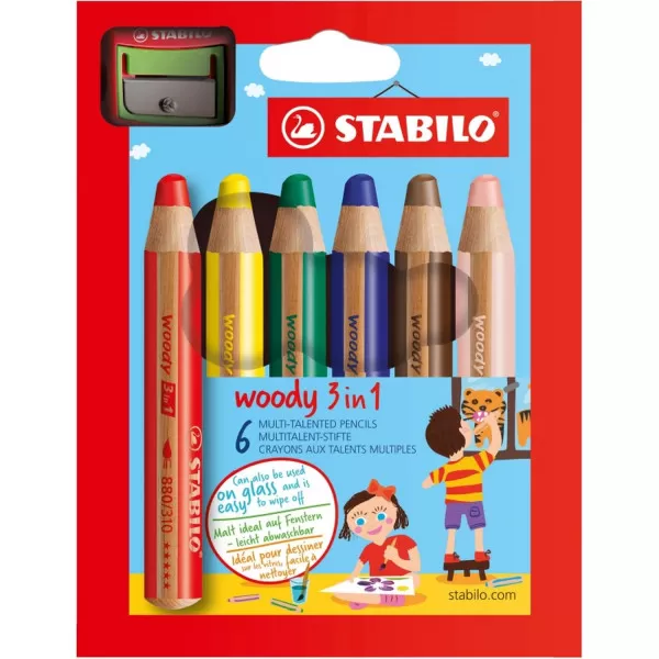 Stabilo Multi bojica 3in1 + rezač , 1/6 