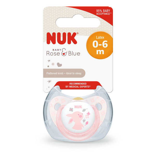 Nuk laža kaučuk roza vel1