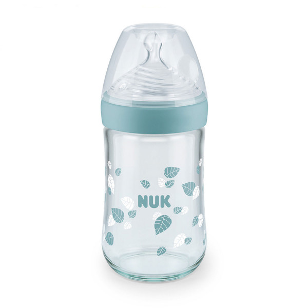 Nuk staklena flašica NS 240ml, sil 0-6m