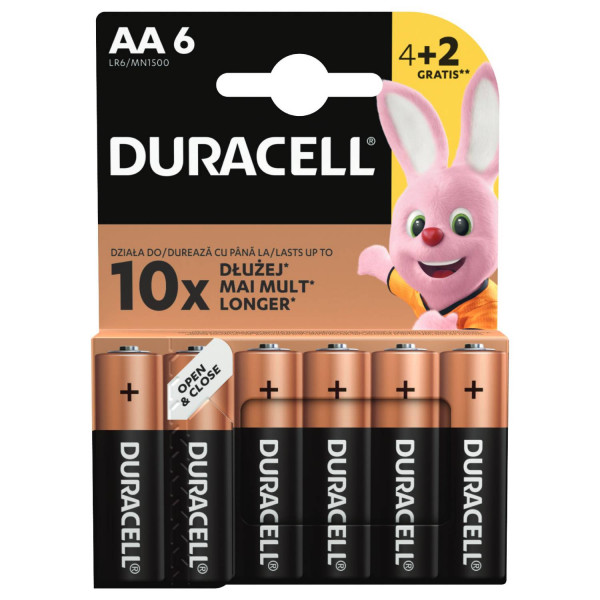 Duracell Basic AL AA 4+2 