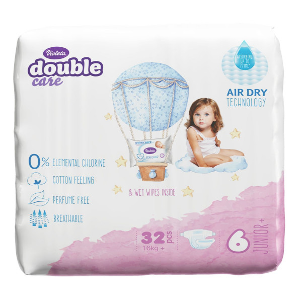 Violeta pelene cotton feeling 6junior+ 16+kg 32kom