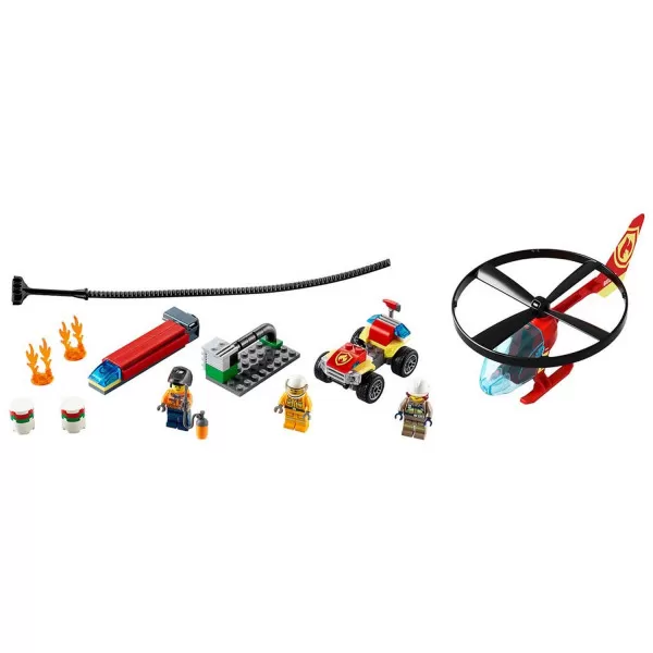 Lego City fire helicopter response