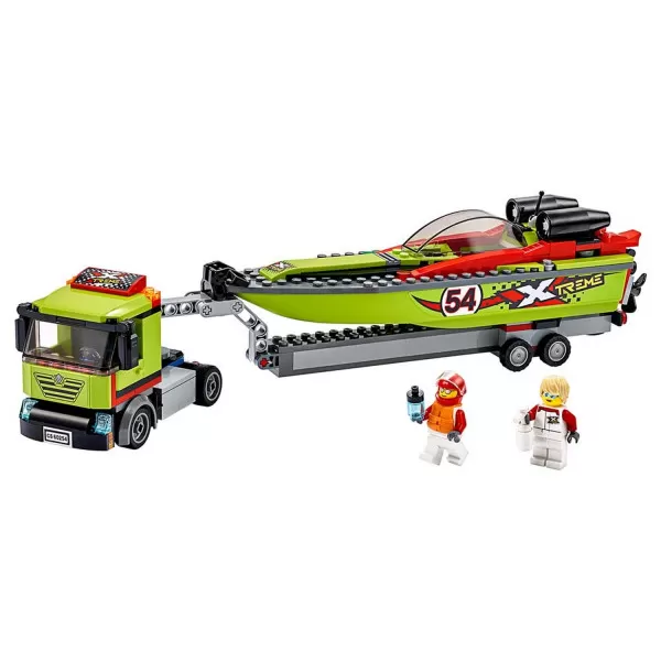 Lego City race boat transporter