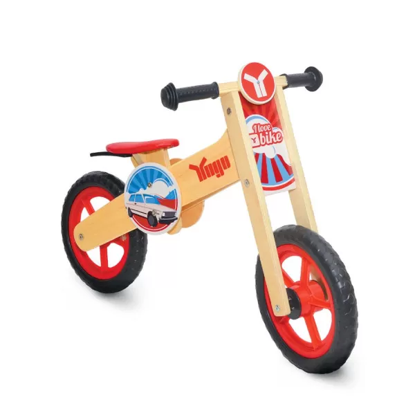 Yugo Wooden Balance Bike Red 