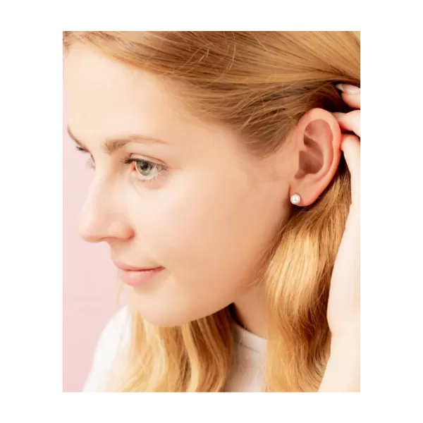 Dr.Biju minđuše 6.0mm bele biser DPE60C650