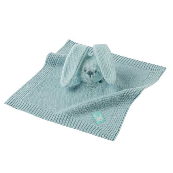 Nattou igračka pleteno ćebe sa likom zeke, mint