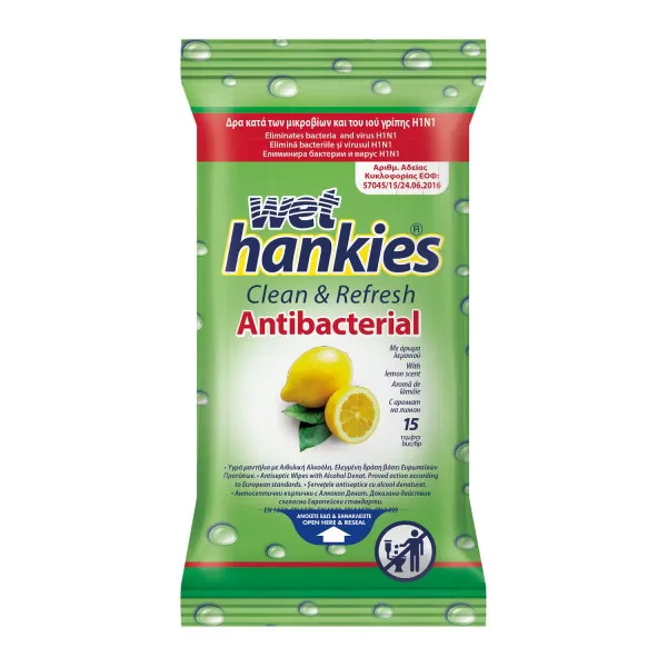 Wet hankies limun antibakt. vlažne maramice 15kom 