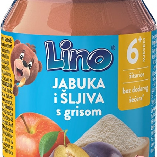 Lino kašica jabuka i šljiva s grizom 190g 