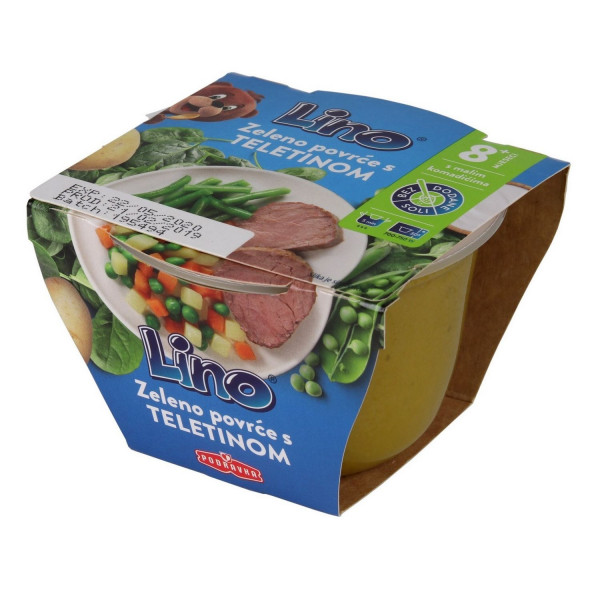 Lino Zeleno povrće s teletinom 190g 