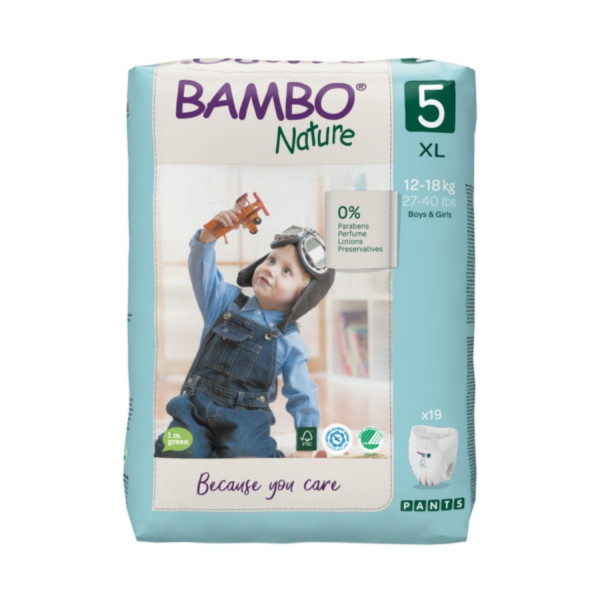 Bambo Nature pants 5 ,12-18kg, 19 kom 