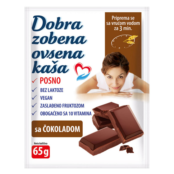 Dobra zobena ovsena kaša čokolada 65g 