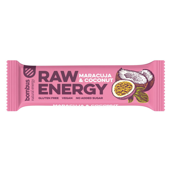 Bombus raw energy bar marakuja&kokos 50g 