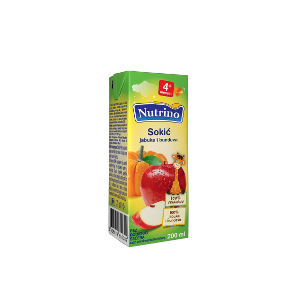 Nutrino sokić jabuka i bundeva 200 ml 