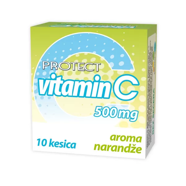 Protect, vitamic C 500 mg, prašak, 10/1 