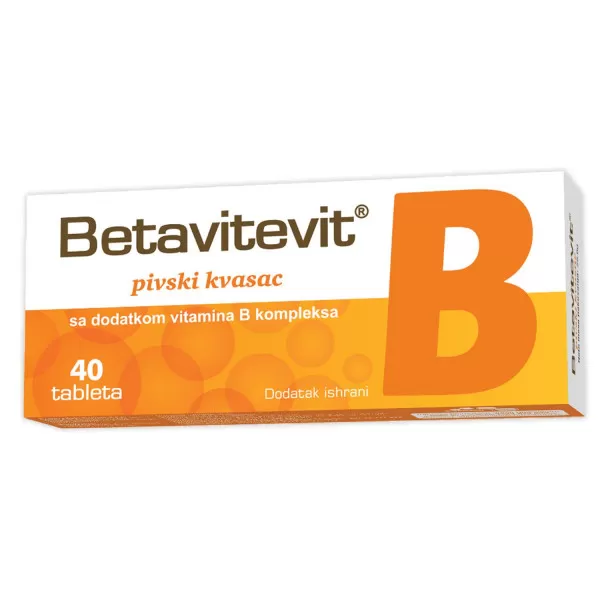 Betavitevit B pivski kvasac sa vita B,tablete,40/1 