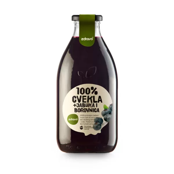 Zdravo Organic sok od cvekle i borovnice 750ml 
