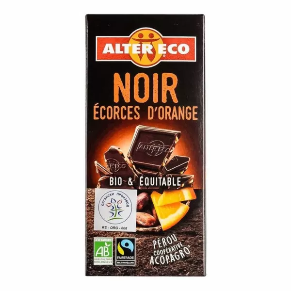 Alter Eco crna čokol.sa kom. kore pomorandže 100g 