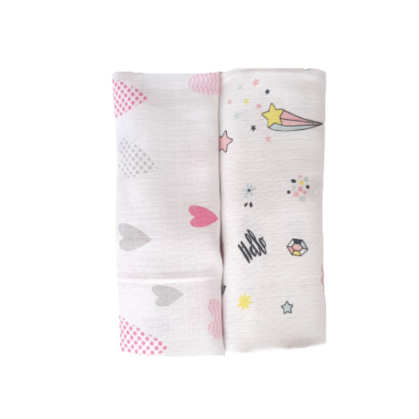 Baby Textil tetra pelena 2u1,muslin,80x90cm 