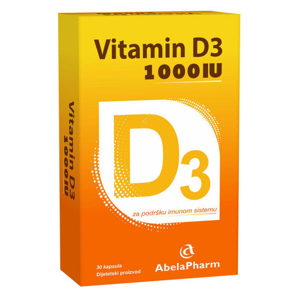 Abela Pharm Vitamin D3 1000 IU 