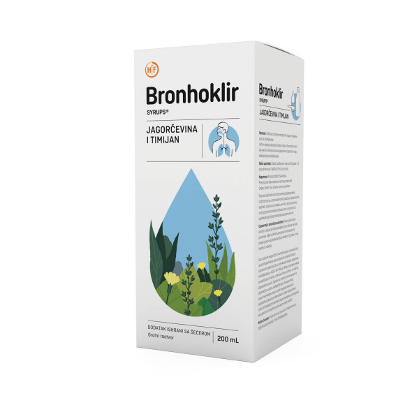 Bronhoklir jagorčevina + timijan sirup 200ml 