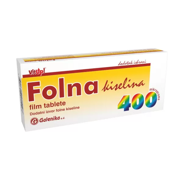 Folna kiselina tablete 30 x 400mcg 