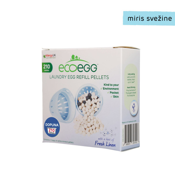 ECOEGG 2u1 dopuna za eko-deterdžent i omekšivač za veš, Miris svežine-210 pranja 