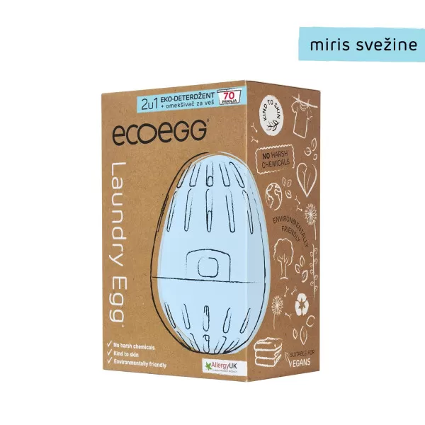 ECOEGG 2u1 eko-deterdžent i omekšivač za veš za veš, Miris svežine-70 pranja 