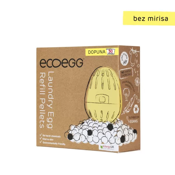 ECOEGG 2u1 dopuna za eko-deterdžent i omekšivač za veš, Bez mirisa-50 pranja 