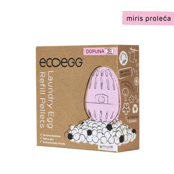 ECOEGG 2u1 dopuna za eko-deterdžent i omekšivač za veš, Miris proleća-50 pranja 
