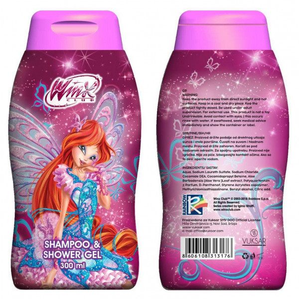 Winx šampon i gel za kupanje 300ml 