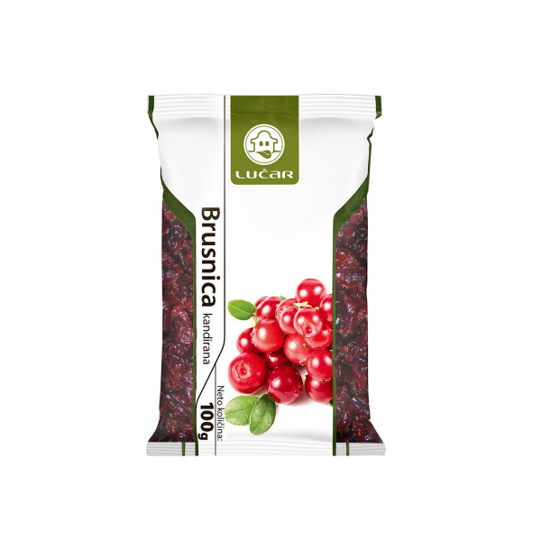 Lučar brusnica kandirana 100g 