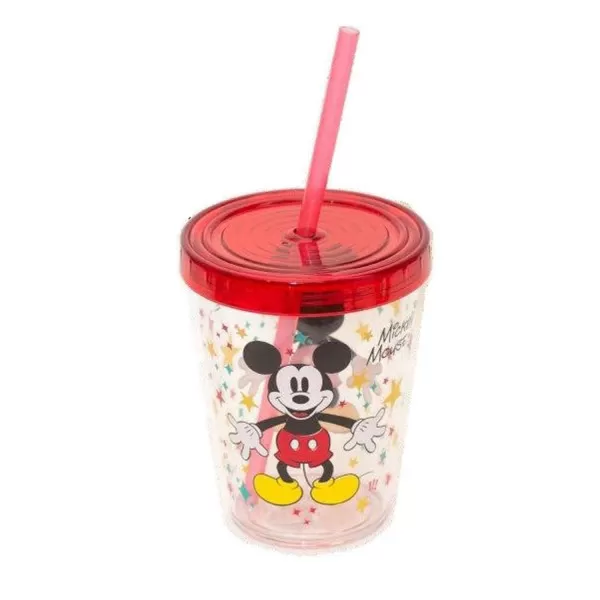 Disney čaša plastična sa slamčicom 