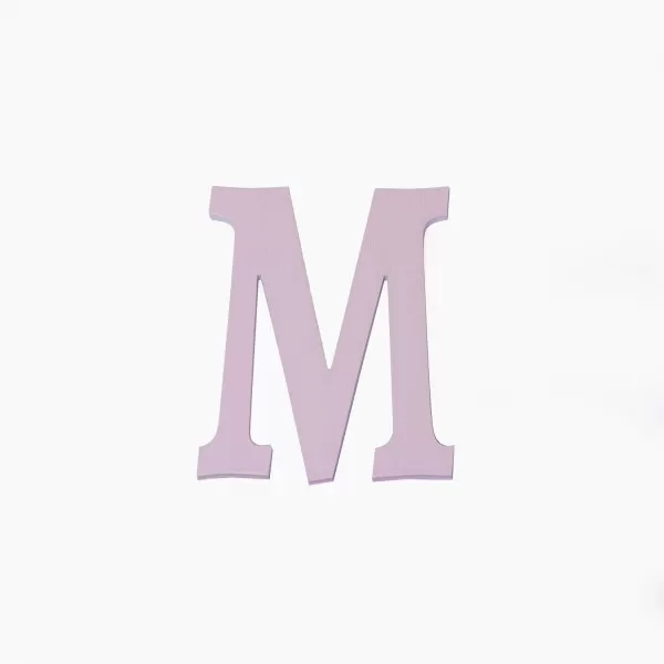 Drveno slovo M roze 