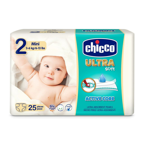 Chicco pelene ULTRA mini 25X10 3-6kg,25kom 