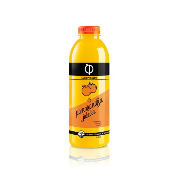 Cold pressok pomorandža jabuka ceđeni sok 750ml